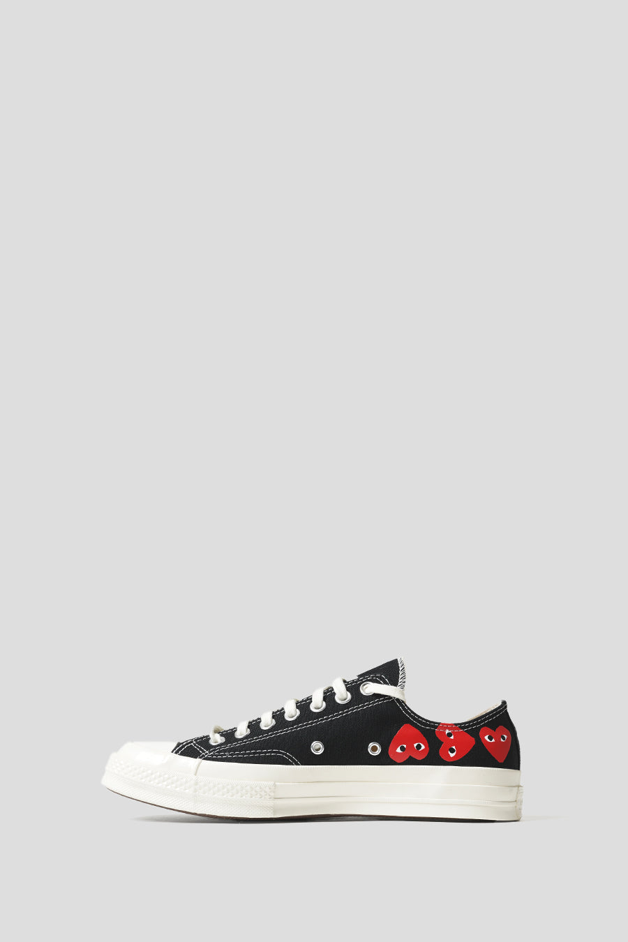 Comme des garçons PLAY - SNEAKERS BASSE CT70 MULTI COEUR BLACK, HIGHRISK RED ET EGRET - LE LABO STORE