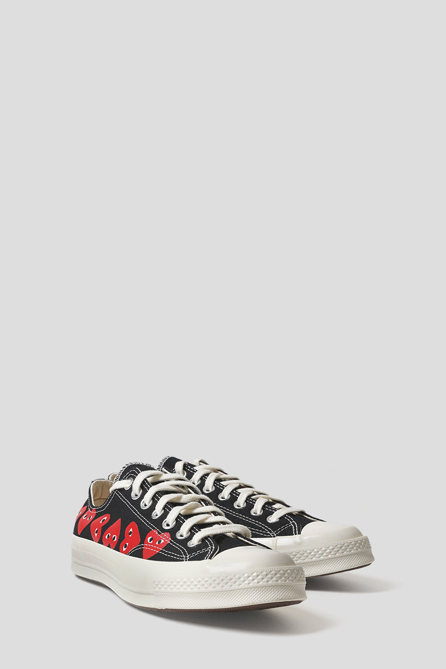 Comme des garçons PLAY - SNEAKERS BASSE CT70 MULTI COEUR BLACK, HIGHRISK RED ET EGRET - LE LABO STORE