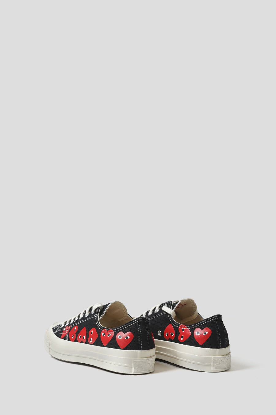 Comme des garçons PLAY - SNEAKERS BASSE CT70 MULTI COEUR BLACK, HIGHRISK RED ET EGRET - LE LABO STORE