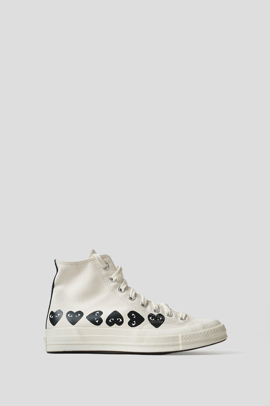 Comme des garçons PLAY - SNEAKERS HAUTE CT70 MULTI COEUR MILK, BLACK ET EGRET - LE LABO STORE