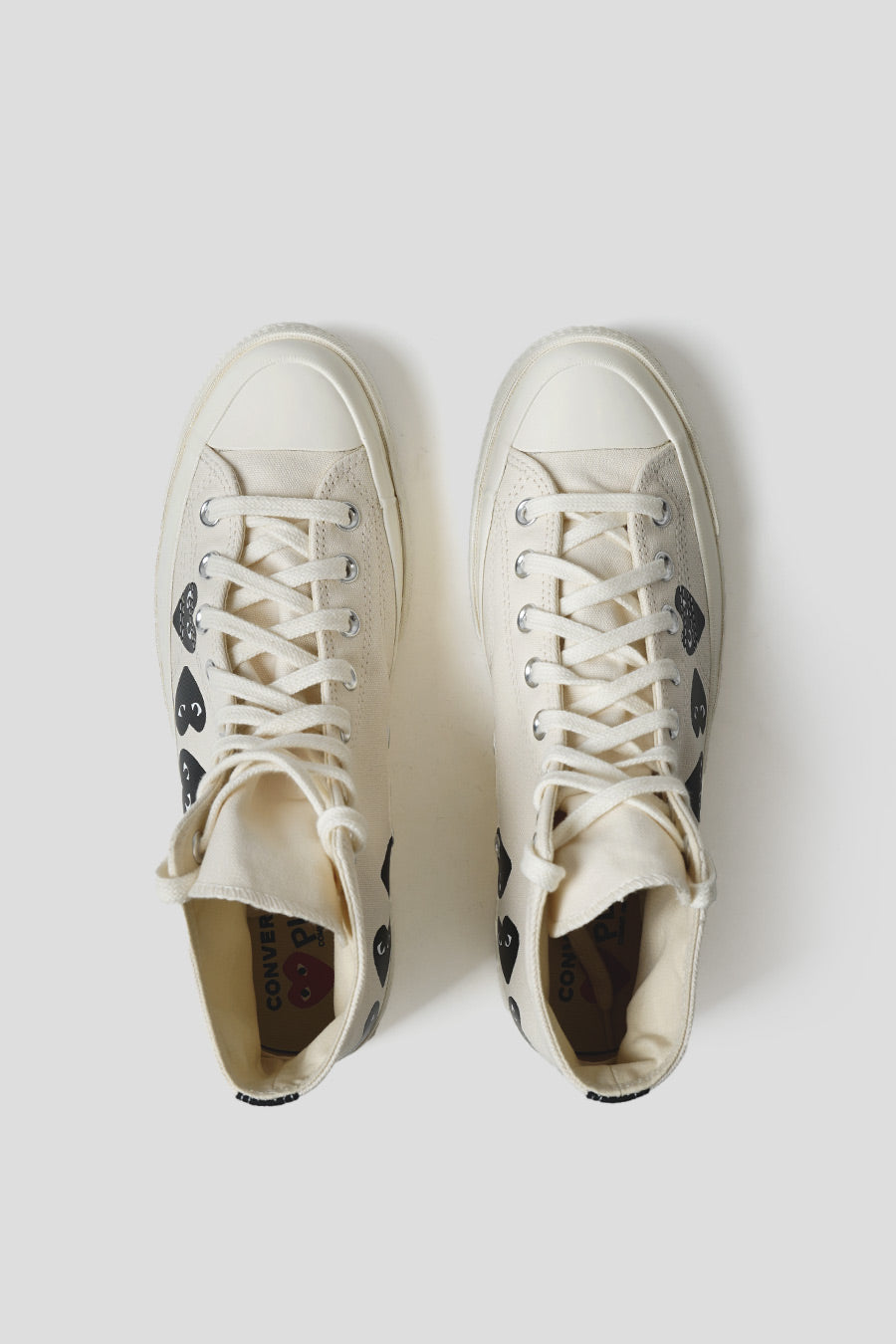 Comme des garçons PLAY - SNEAKERS HAUTE CT70 MULTI COEUR MILK, BLACK ET EGRET - LE LABO STORE