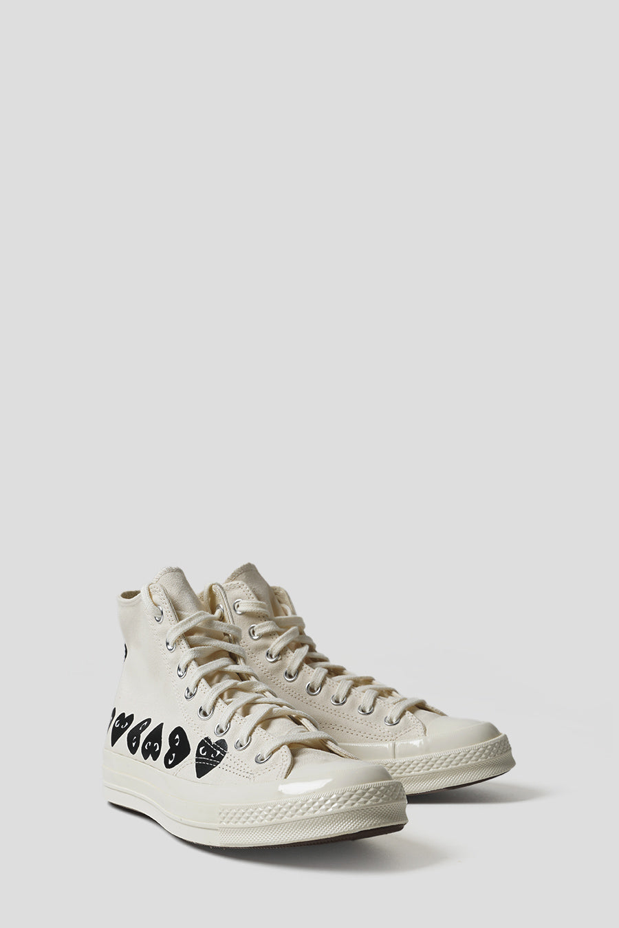 Comme des garçons PLAY - SNEAKERS HAUTE CT70 MULTI COEUR MILK, BLACK ET EGRET - LE LABO STORE