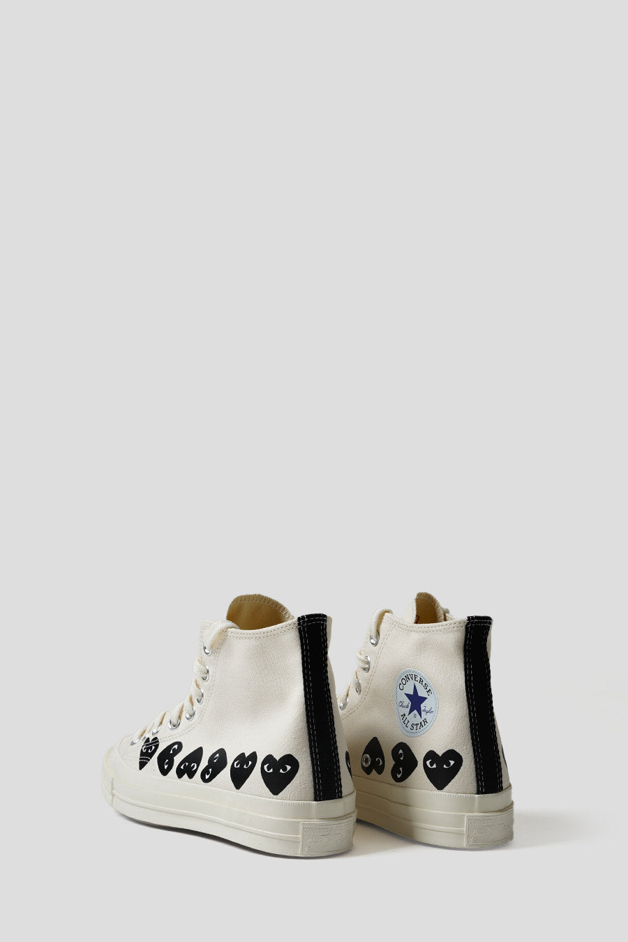 Comme des garçons PLAY - SNEAKERS HAUTE CT70 MULTI COEUR MILK, BLACK ET  EGRET