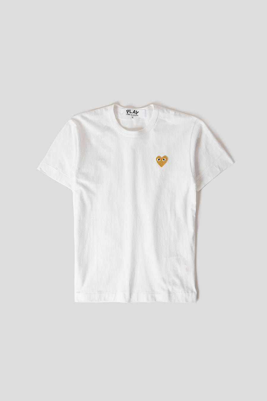 Comme des garçons PLAY - T-SHIRT BLANC COEUR DORÉ - LE LABO STORE