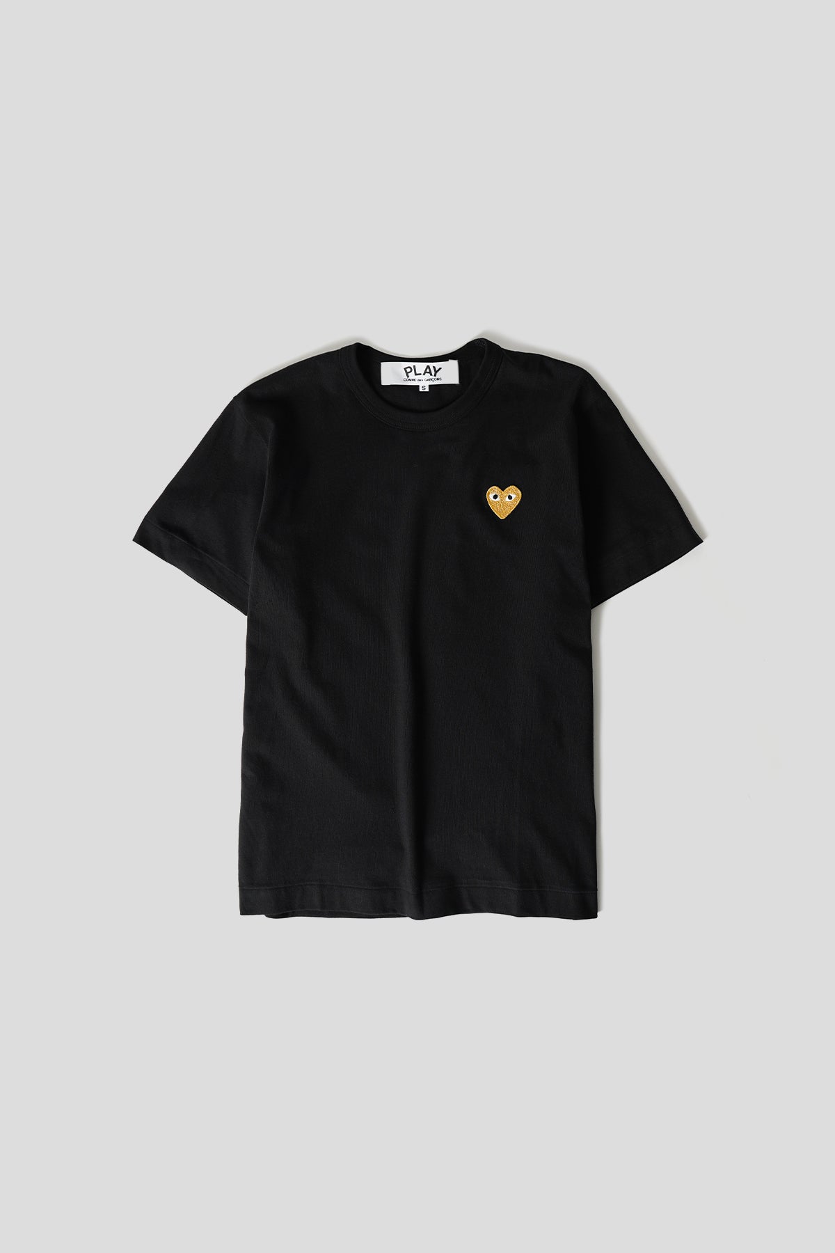 Comme des garçons PLAY - BLACK T-SHIRT GOLDEN HEART - LE LABO STORE