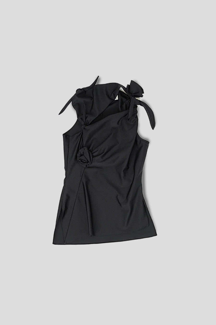 Coperni - BLACK ASYMMETRIC FLOWER TOP - LE LABO STORE