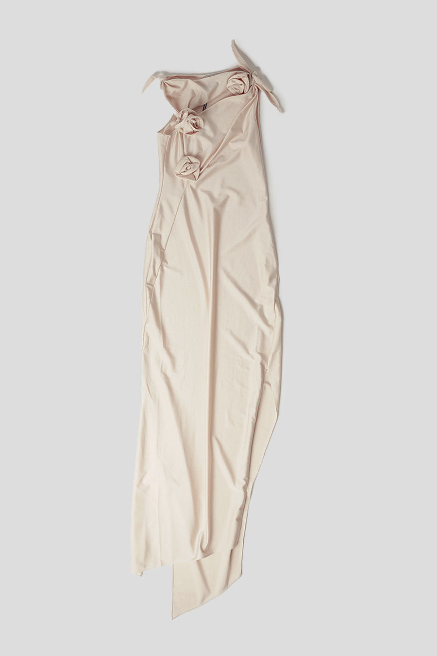 Coperni - ROBE À FLEURS ASYMÉTRIQUES BEIGE MACADAMIA - LE LABO STORE