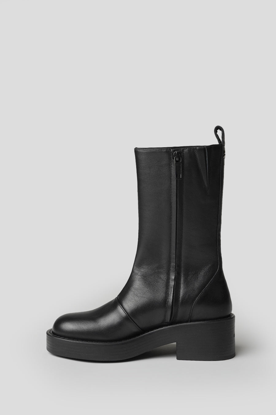 AURORE bottines à talon en cuir noir – Apolina Shoes AURORE bottines à talon en cuir noir – Apolina Shoes