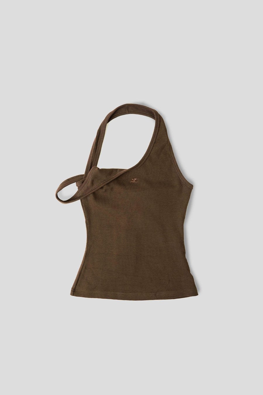 COURRÈGES - CHOCOLATE ASYMMETRIC RIB 90'S TOP - LE LABO STORE