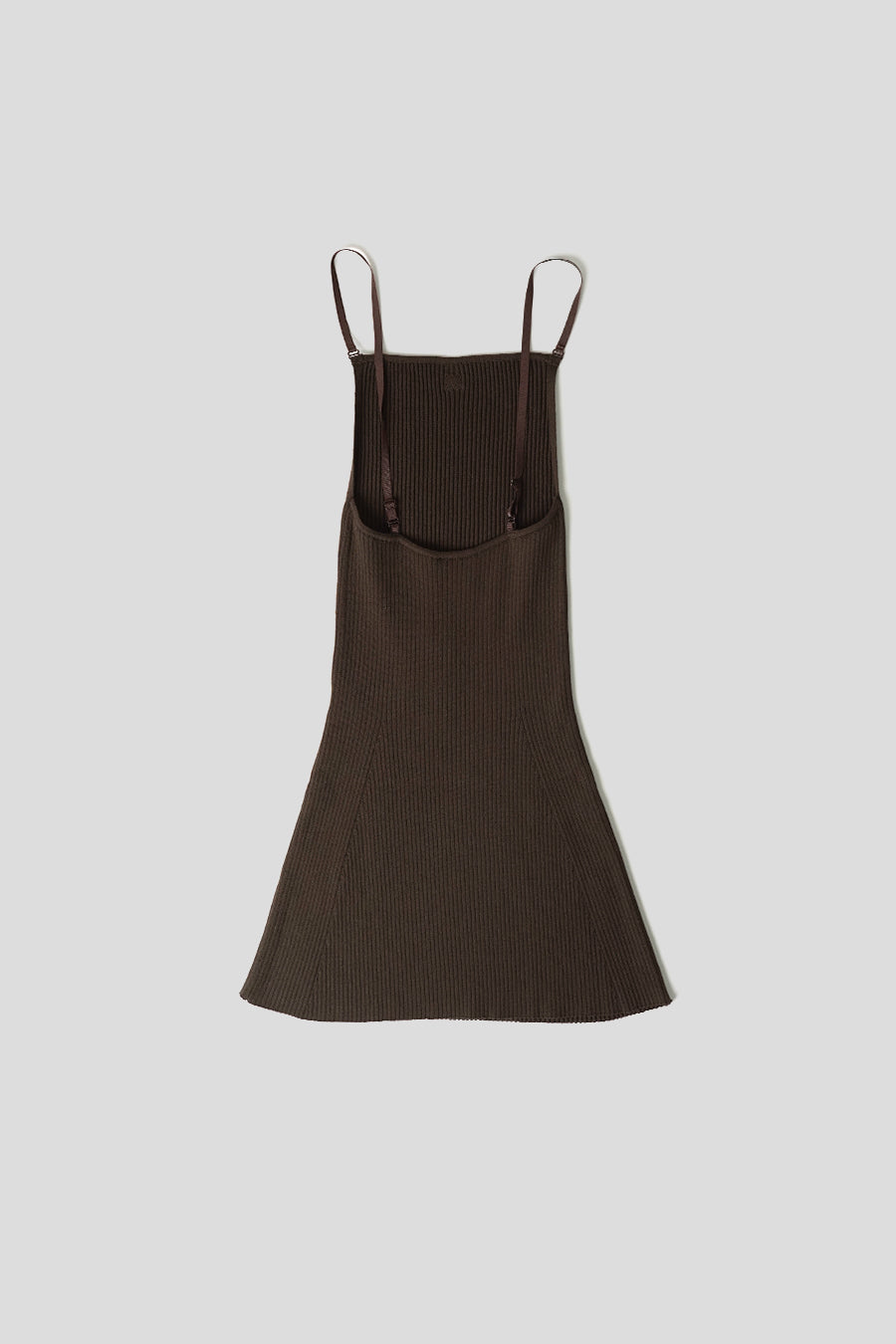 COURRGES - MUD BROWN RIB KNIT MINI DRESS LE LABO STORE COURRGES - MUD BROWN RIB KNIT MINI DRESS LE LABO STORE