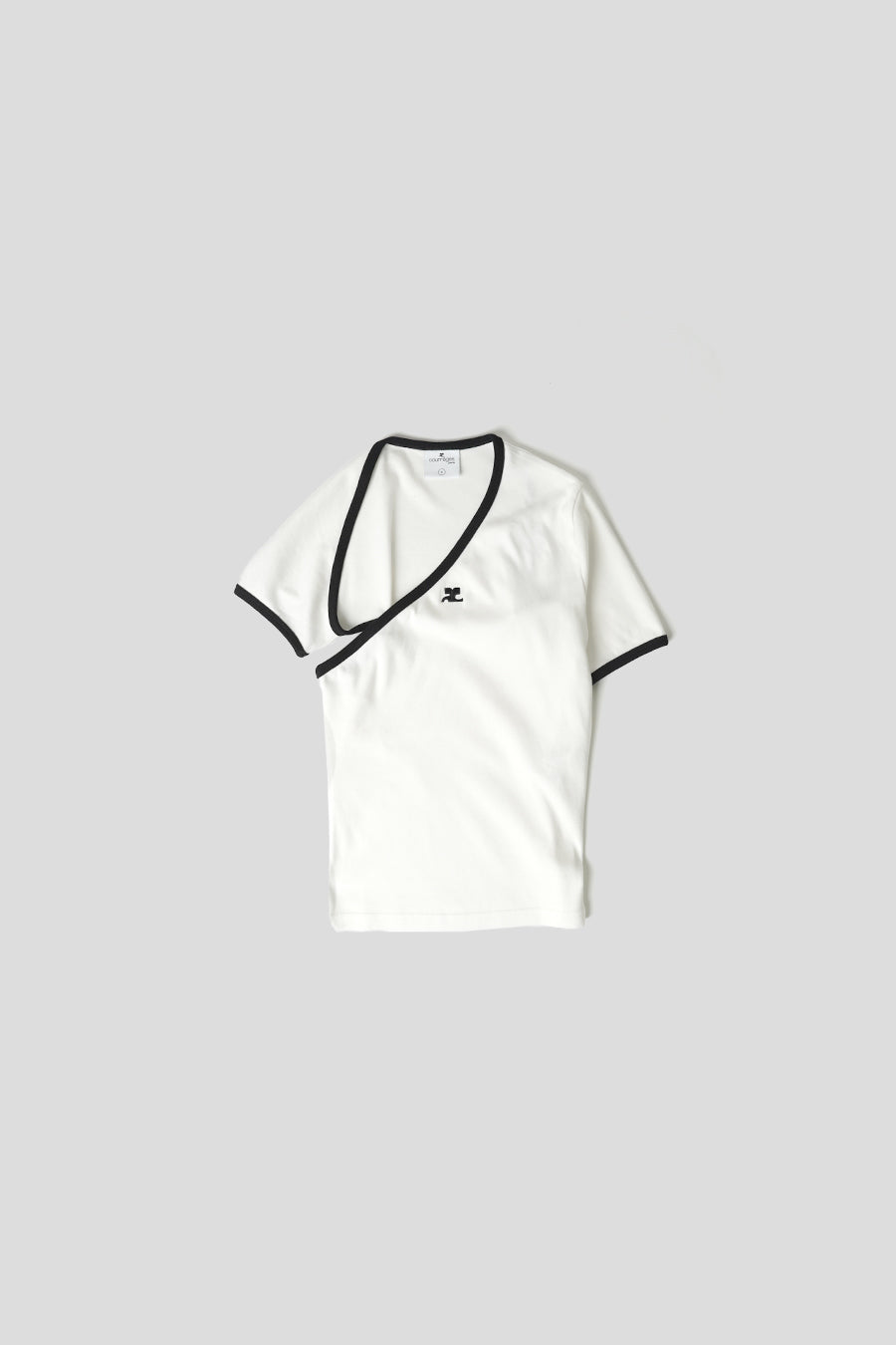 COURRÈGES - T-SHIRT CONTRAST SLASH BLANC - LE LABO STORE