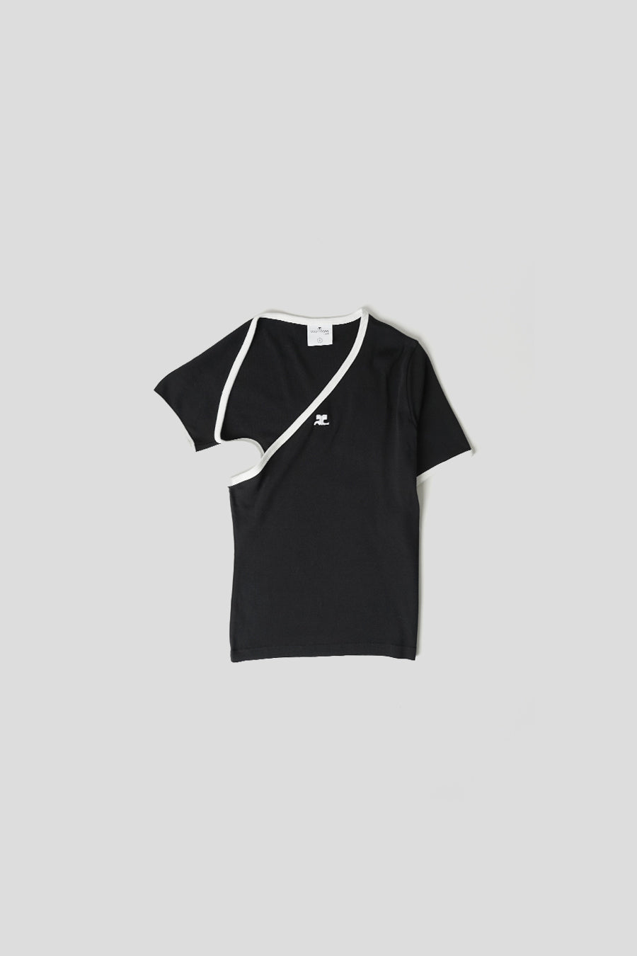 COURRÈGES - T-SHIRT CONTRAST SLASH NOIR - LE LABO STORE