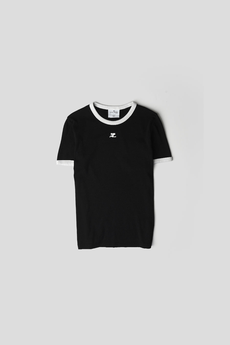 COURRÈGES - BLACK AND WHITE CONTRAST T-SHIRT - LE LABO STORE