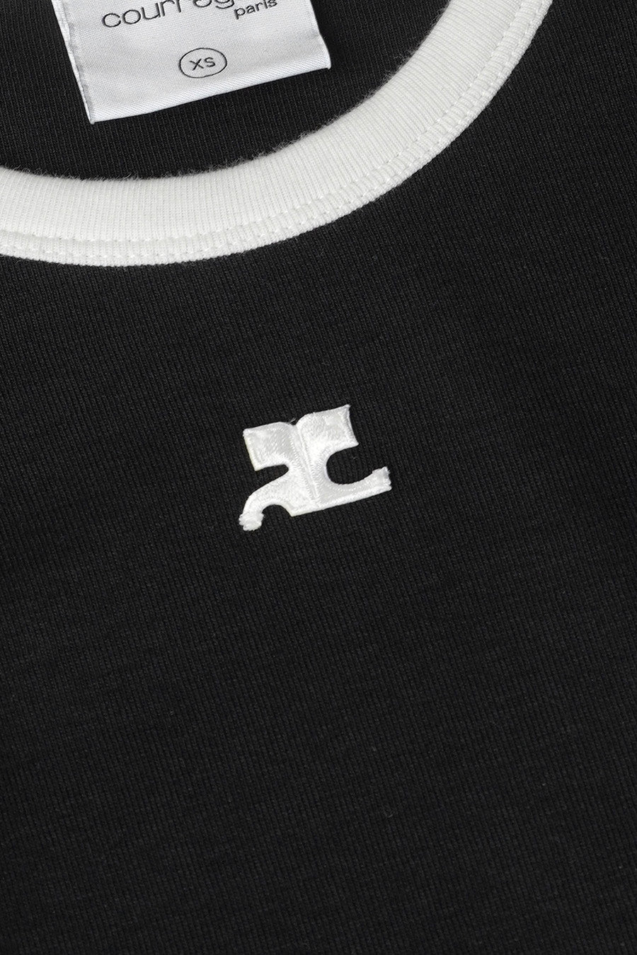 COURRÈGES - T-SHIRT CONTRASTE NOIR ET BLANC - LE LABO STORE