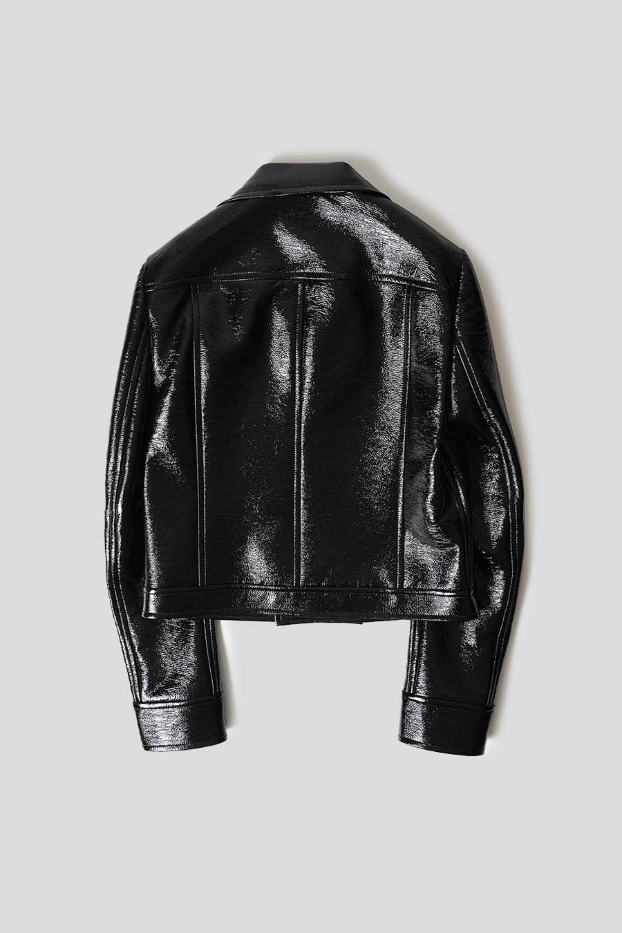 Jacket Veste Courreges Vinyle Noire Veste Courreges Reedition
