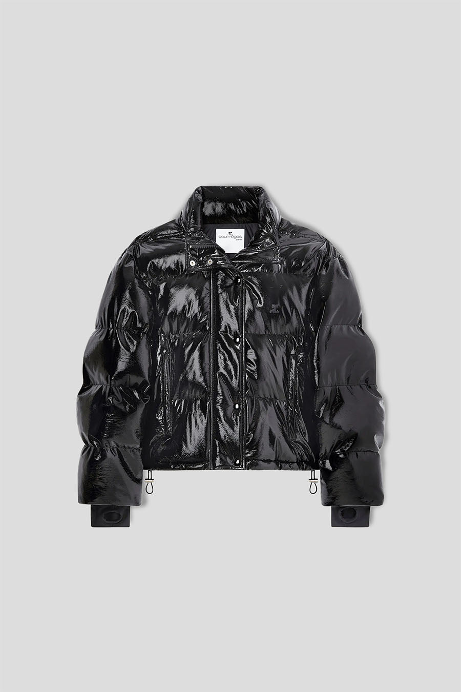 COURRÈGES - BLACK VINYLE SHORT PUFFER JACKET - LE LABO STORE