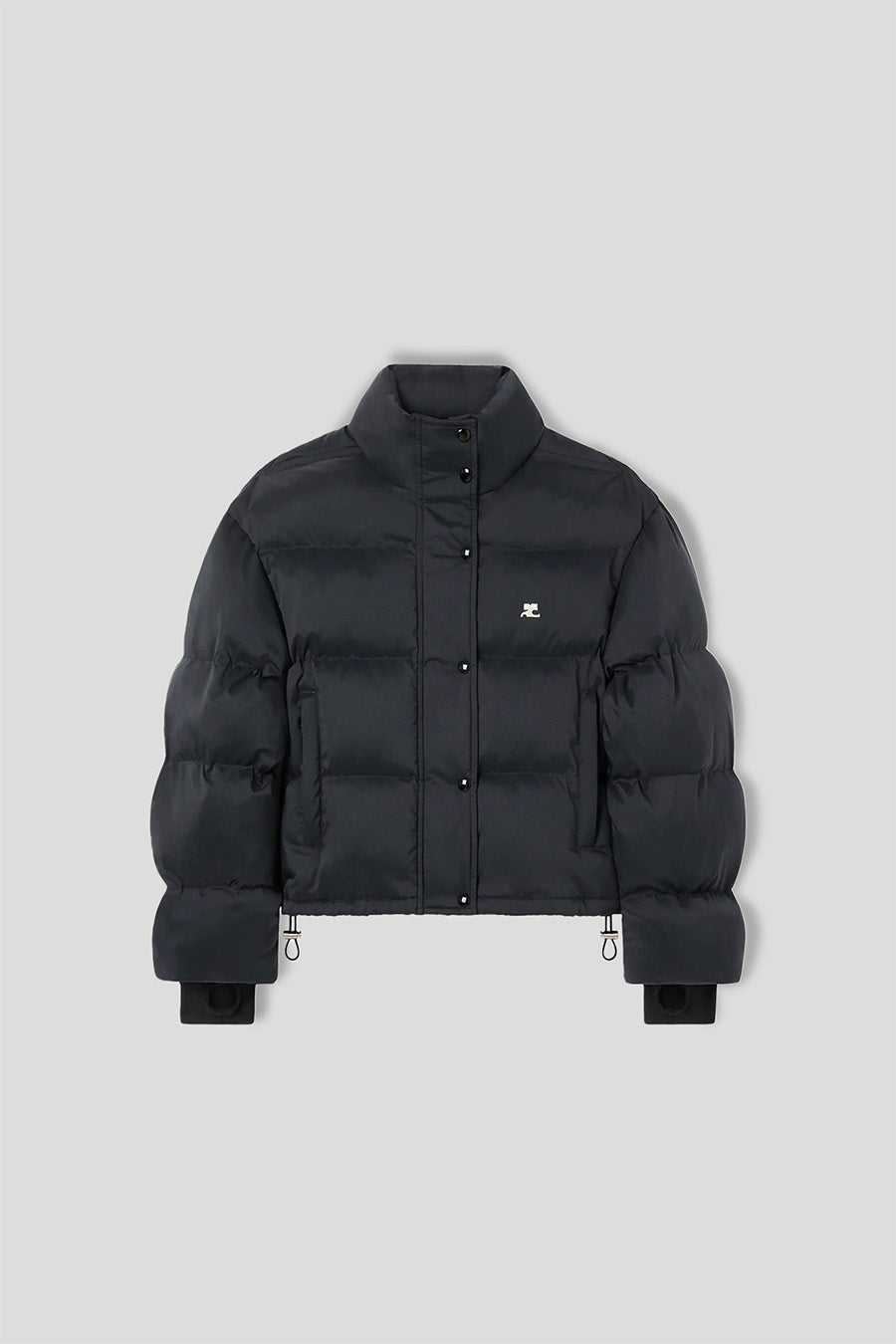 COURRÈGES - BLACK SHORT NYLON PUFFER - LE LABO STORE