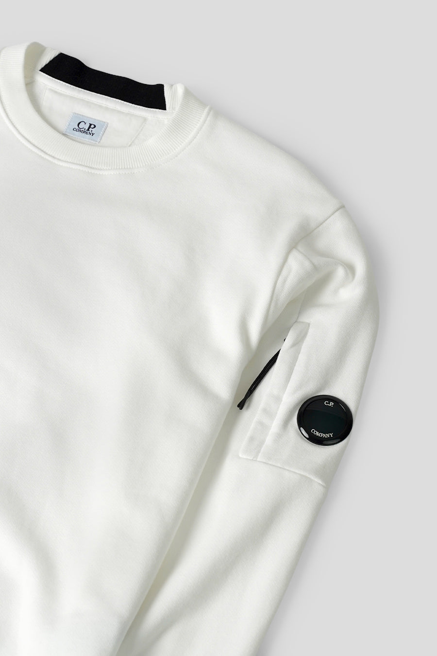 CP COMPANY - CREWNECK GAUZE WHITE - LE LABO STORE