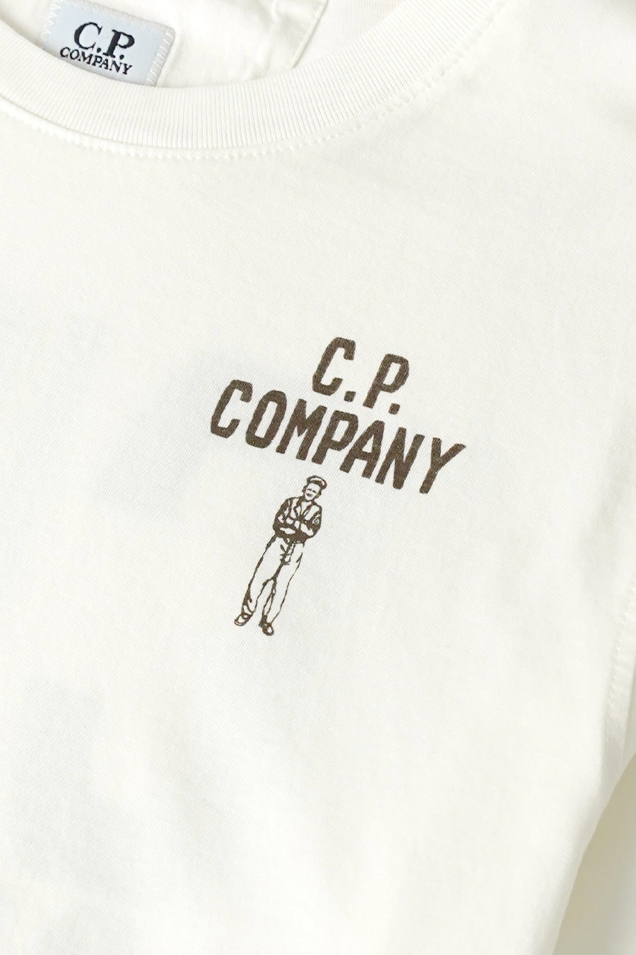 CP COMPANY - T-SHIRT BRITISH SAILOR GAUZE WHITE - LE LABO STORE