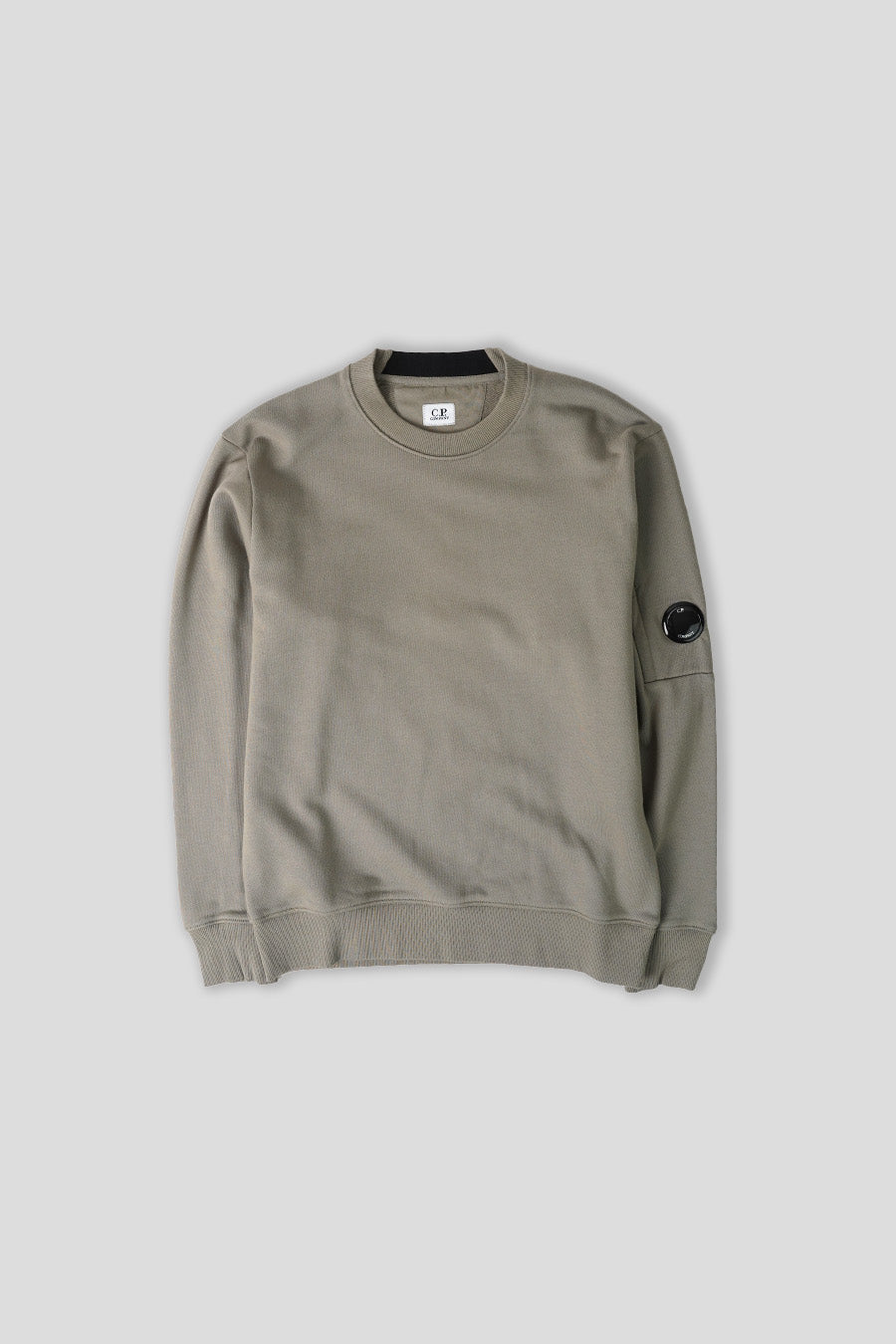 CP COMPANY - CREWNECK DIAGONAL RAISED FLEECE FALLEN ROCK - LE LABO STORE