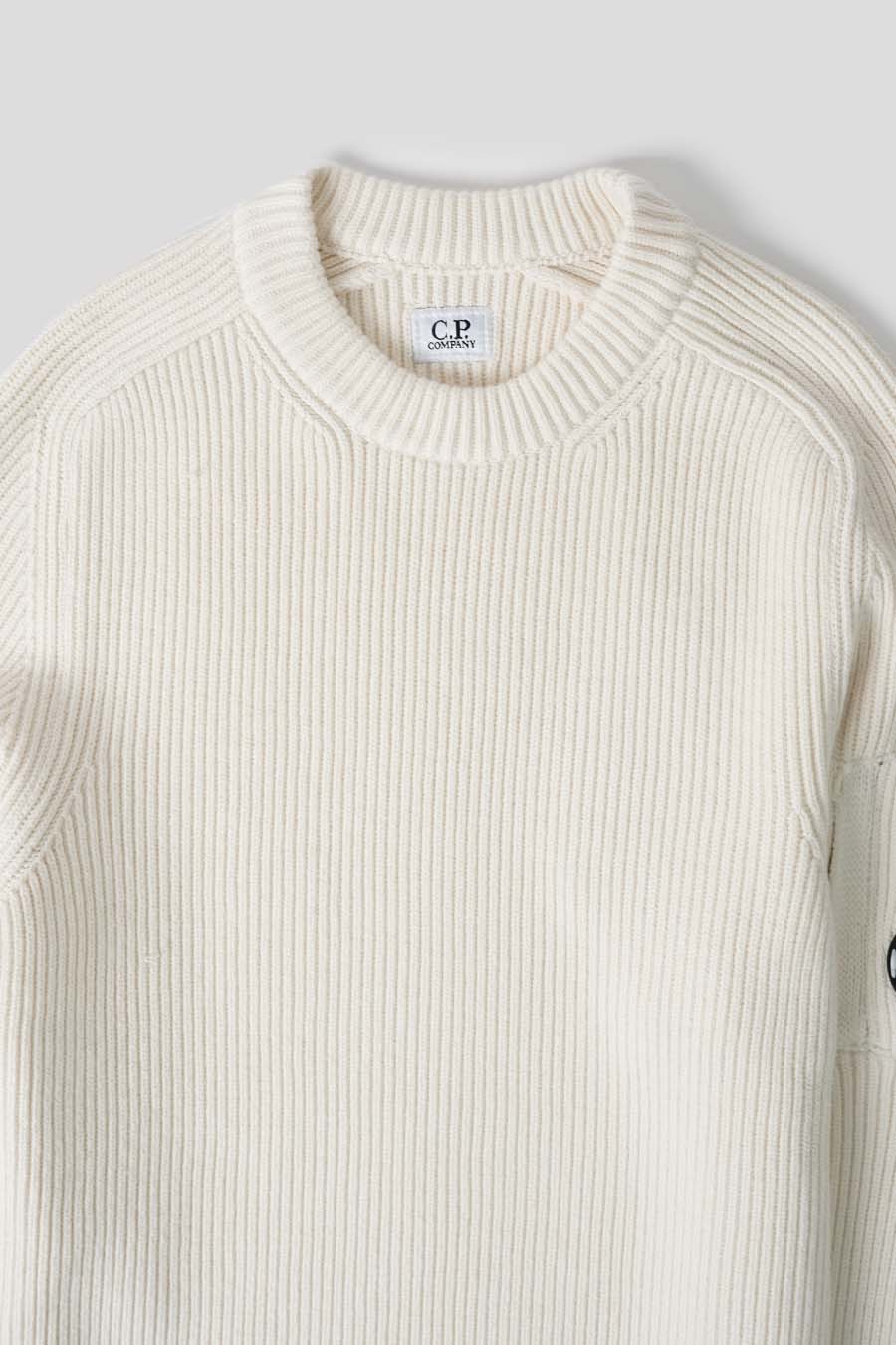 CP COMPANY - CREWNECK FULL RIB BLANC - LE LABO STORE