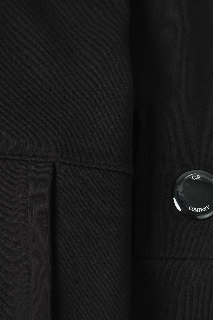 CP COMPANY - HOODIE DIAGONAL RAISED FLEECE NOIR - LE LABO STORE