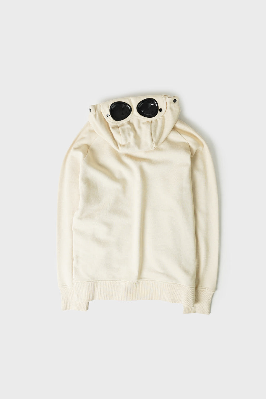 CP COMPANY - HOODIE ZIP DIAGONAL RAISED GOGGLE FLEECE PISTACHIO SHELL - LE LABO STORE