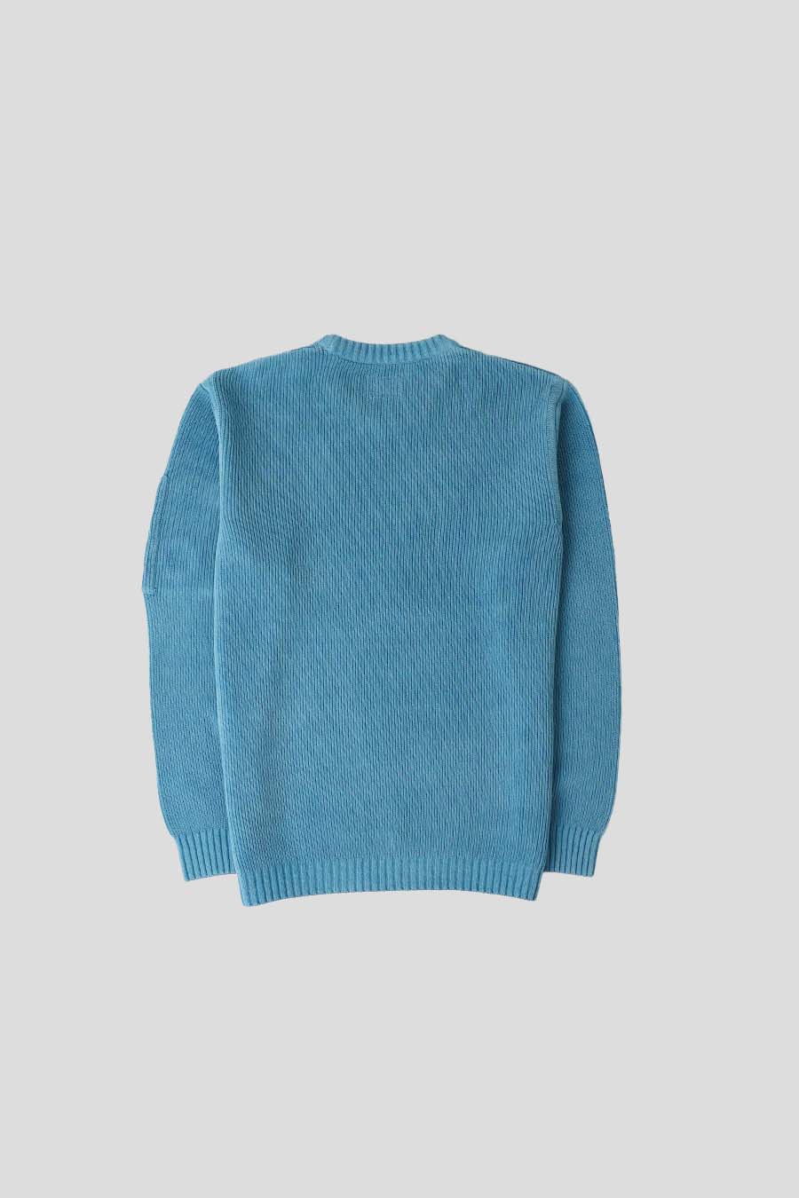 CP COMPANY - PULL CÔTELÉ BLEU AEGEAN - LE LABO STORE