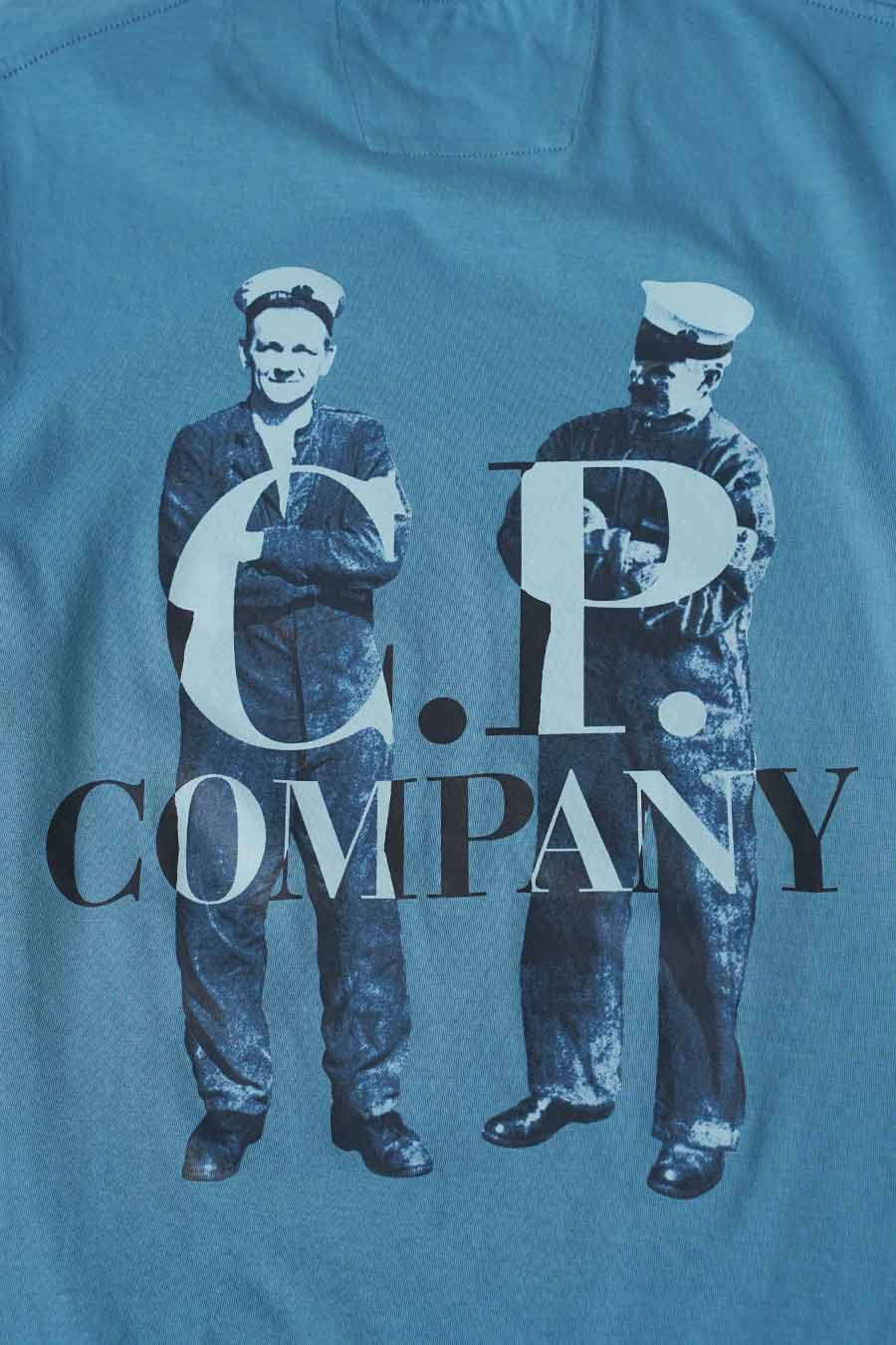 CP COMPANY - AEGEAN BLUE 30/1 JERSEY BRITISH SAILOR T-SHIRT - LE LABO STORE