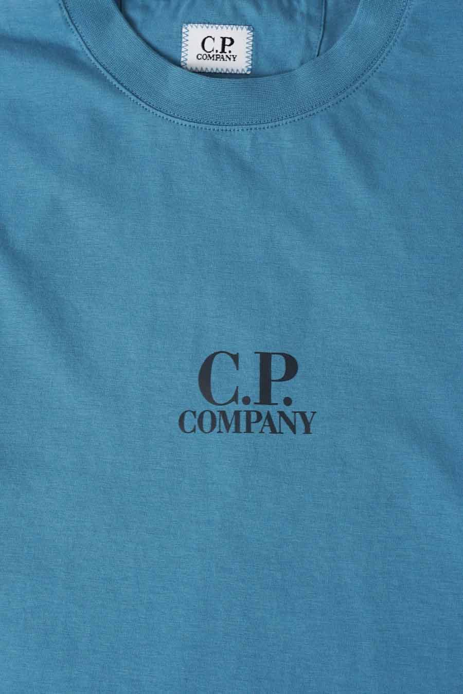 CP COMPANY - T-SHIRT 30/1 JERSEY BRITISH SAILOR AEGEAN BLUE - LE LABO STORE