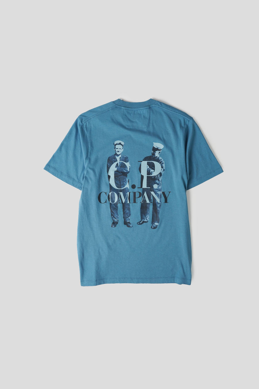 CP COMPANY - T-SHIRT 30/1 JERSEY BRITISH SAILOR AEGEAN BLUE - LE LABO STORE