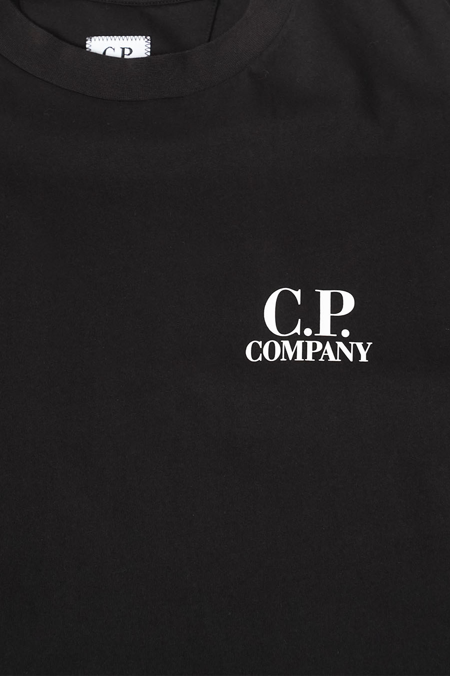 CP COMPANY - BLACK JERSEY 30/1 LOGO PRINT T-SHIRT - LE LABO STORE