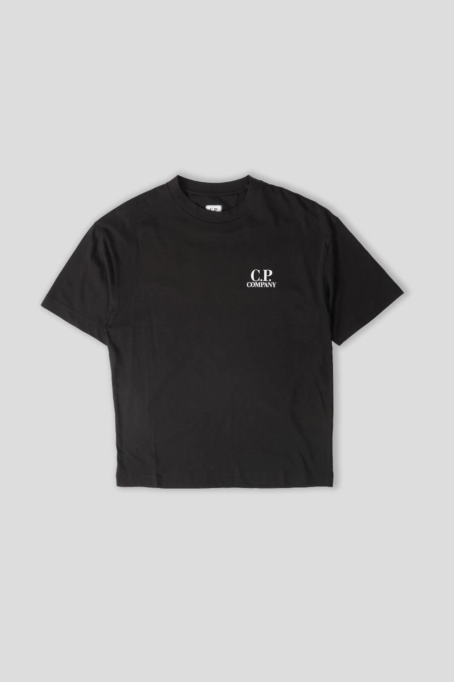CP COMPANY - BLACK JERSEY 30/1 LOGO PRINT T-SHIRT - LE LABO STORE