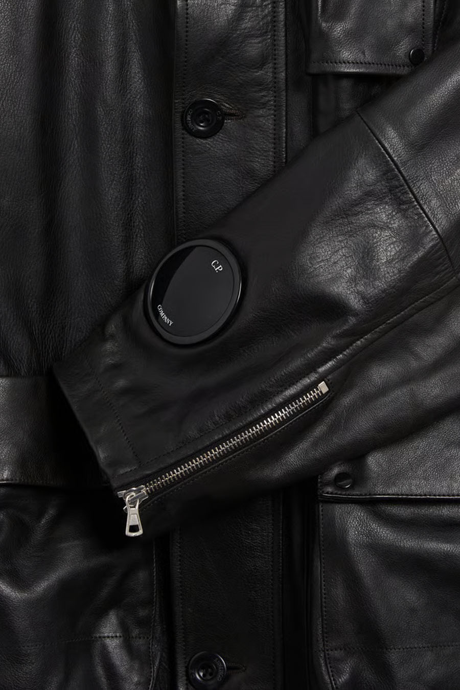 CP COMPANY - BLACK LEATHER MILLE JACKET – LE LABO STORE