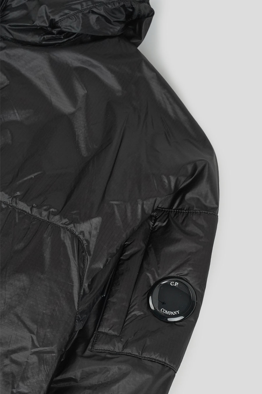 CP COMPANY - BLACK NADA SHELL HOODED PADDED JACKET - LE LABO STORE