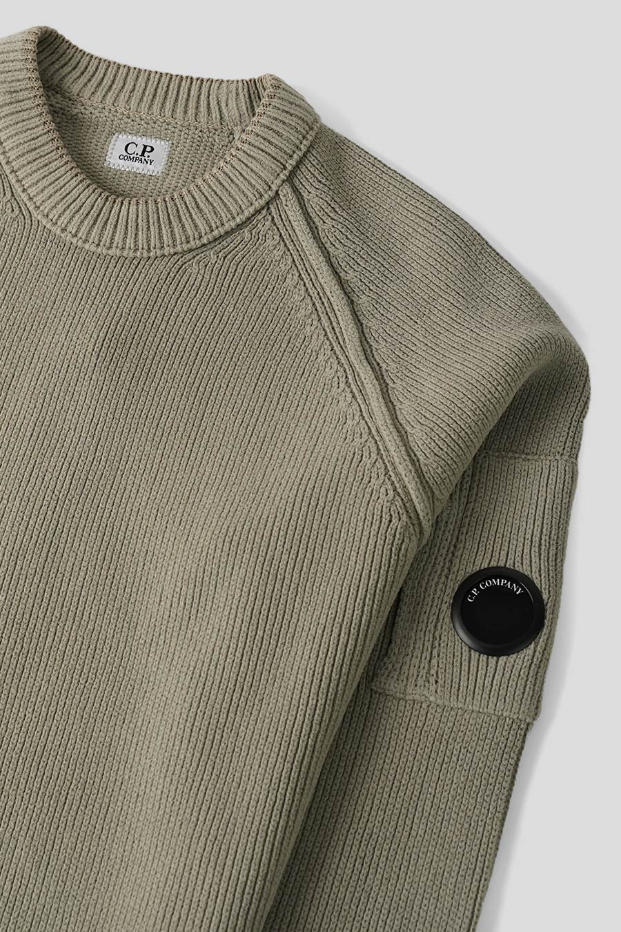 CP COMPANY - CREWNECK CHENILLE COTTON LENS GREY - LE LABO STORE