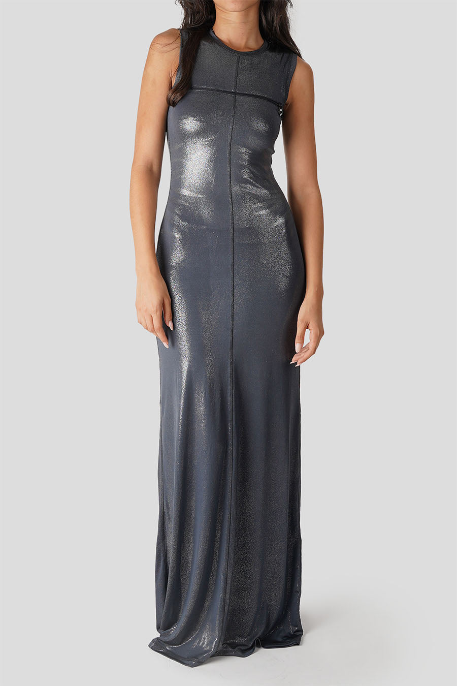 DIESEL - LONG BLUE METALLIC DRESS  - LE LABO STORE