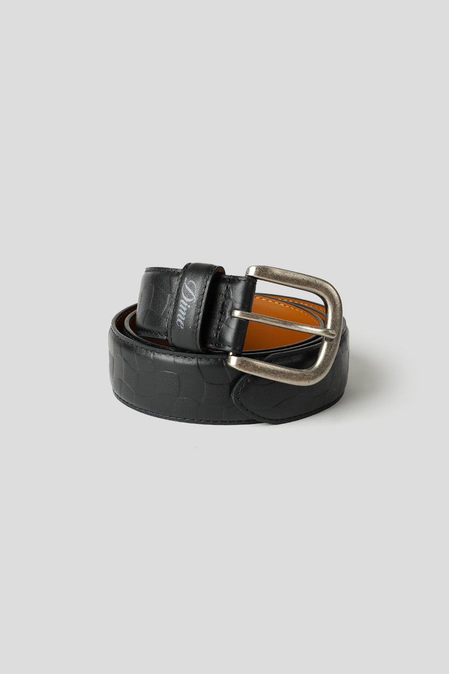 Dime - CEINTURE EN CUIR À CARREAUX NOIRE - LE LABO STORE