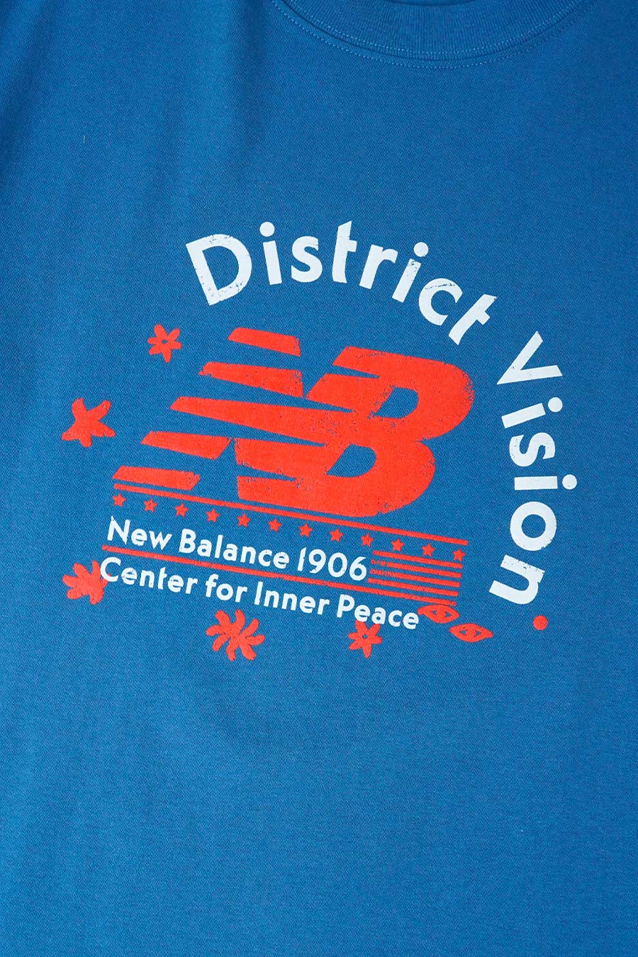 DISTRICT VISION - T-shirt en coton Californien DV + NB bleu vintage - LE LABO STORE