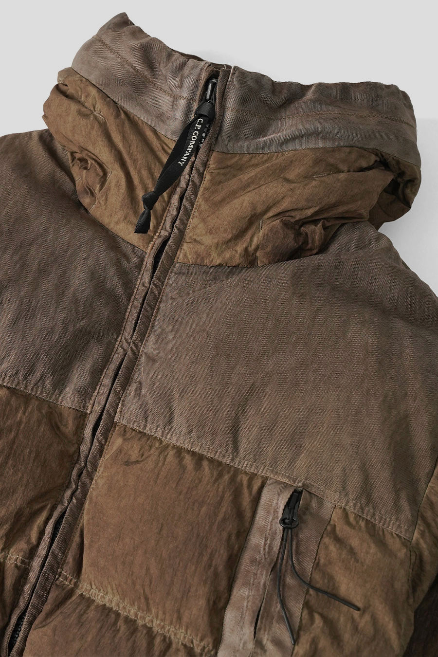 CP COMPANY - DOWN JACKET ECO-CHROME R MIXED GOGGLE BROWN - LE LABO STORE