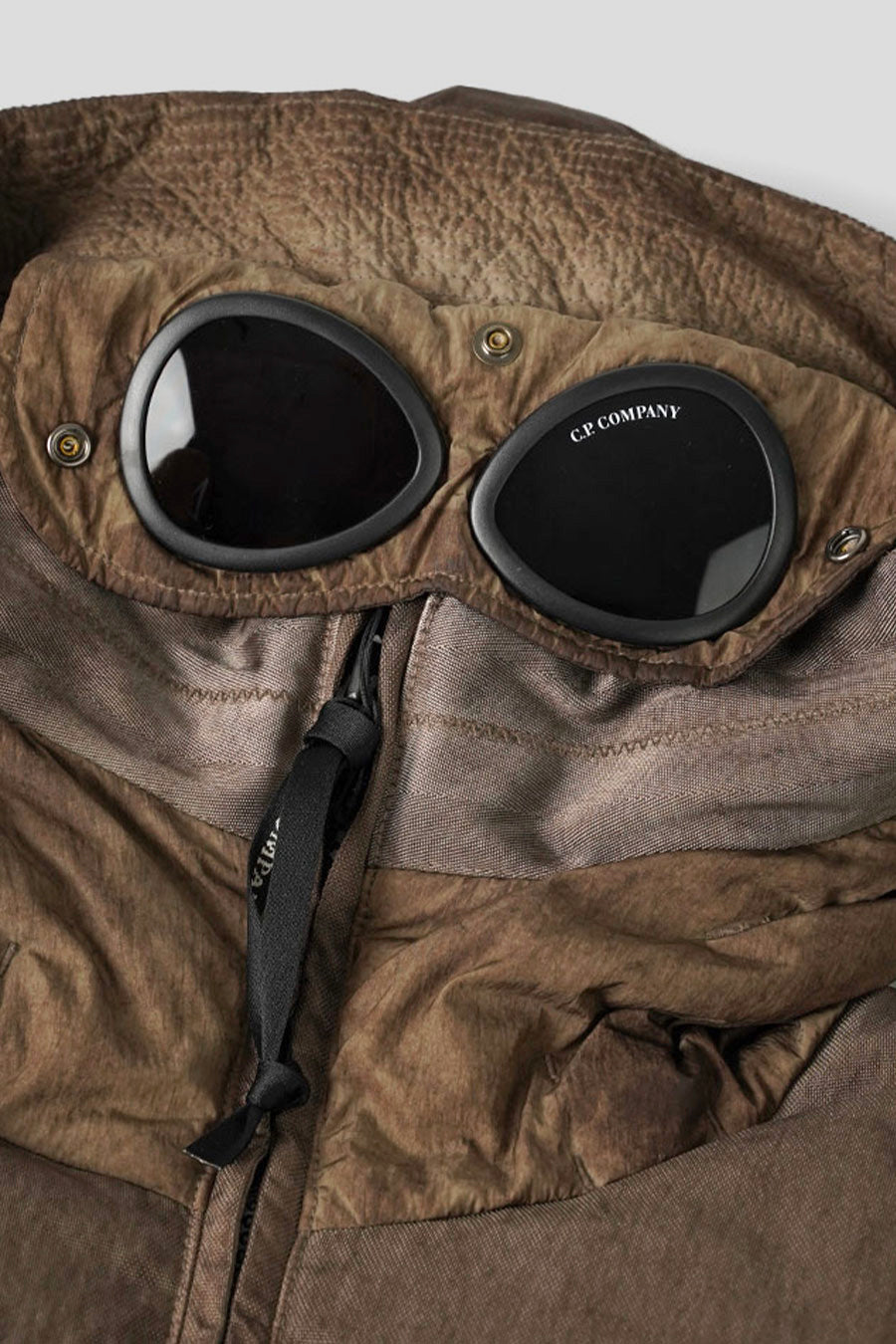 CP COMPANY - DOWN JACKET ECO-CHROME R MIXED GOGGLE BROWN - LE LABO STORE