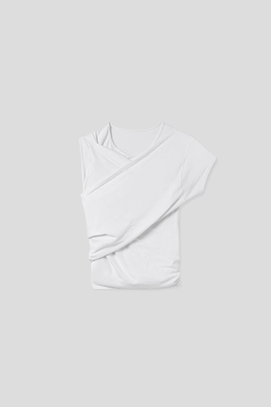 GIMAGUAS - HAUT ASYMÉTRIQUE ZOE BLANC - LE LABO STORE