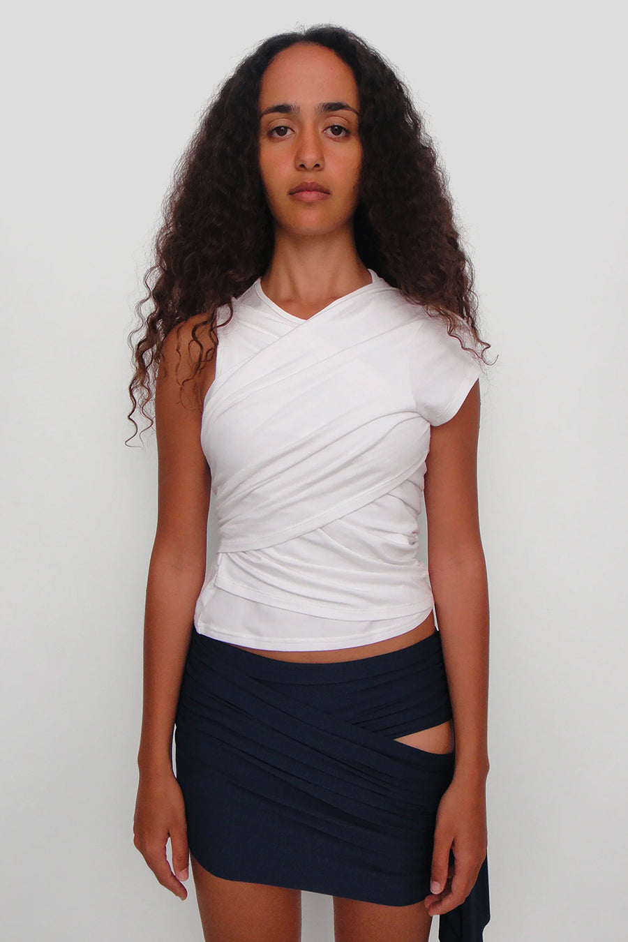 GIMAGUAS - HAUT ASYMÉTRIQUE ZOE BLANC - LE LABO STORE