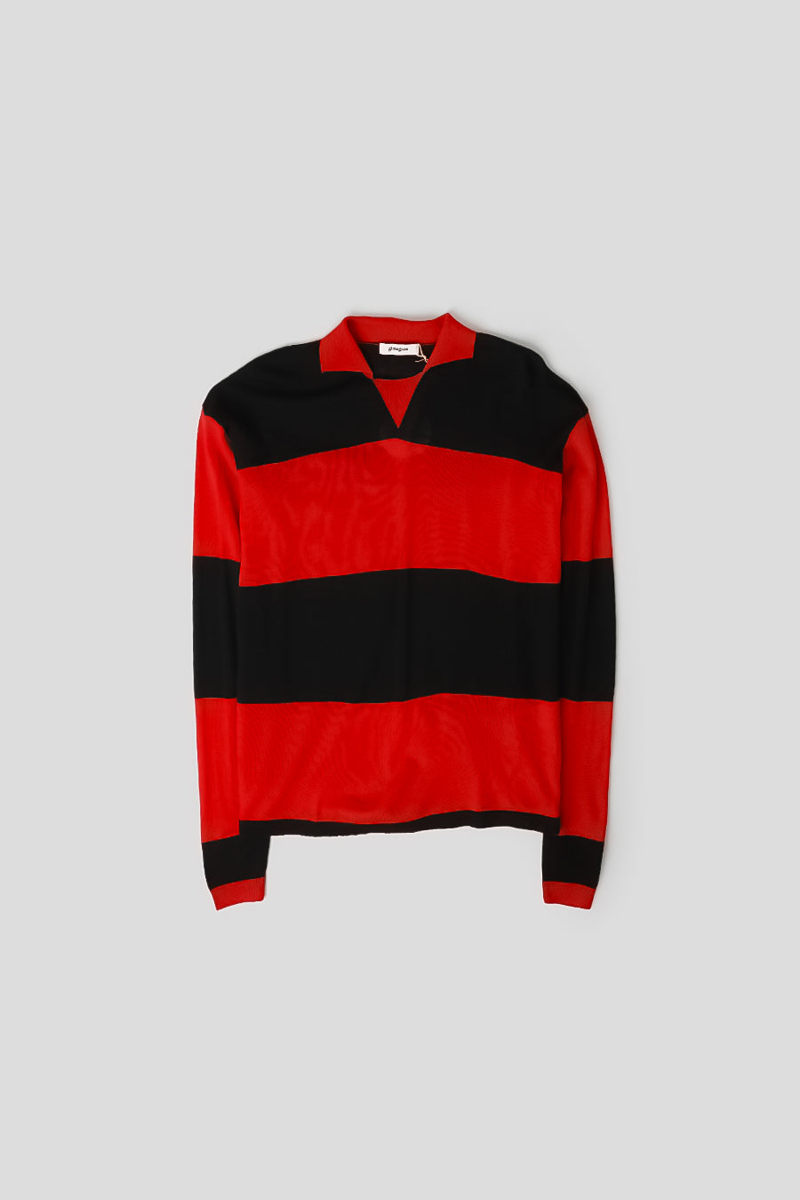 GIMAGUAS - RED AND BLACK JESS LONG-SLEEVE POLO SHIRT - LE LABO STORE