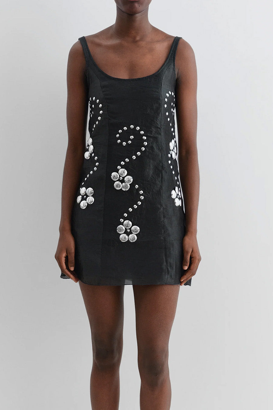 GIMAGUAS - BLACK CLAUDE STUDS MINI DRESS - LE LABO STORE