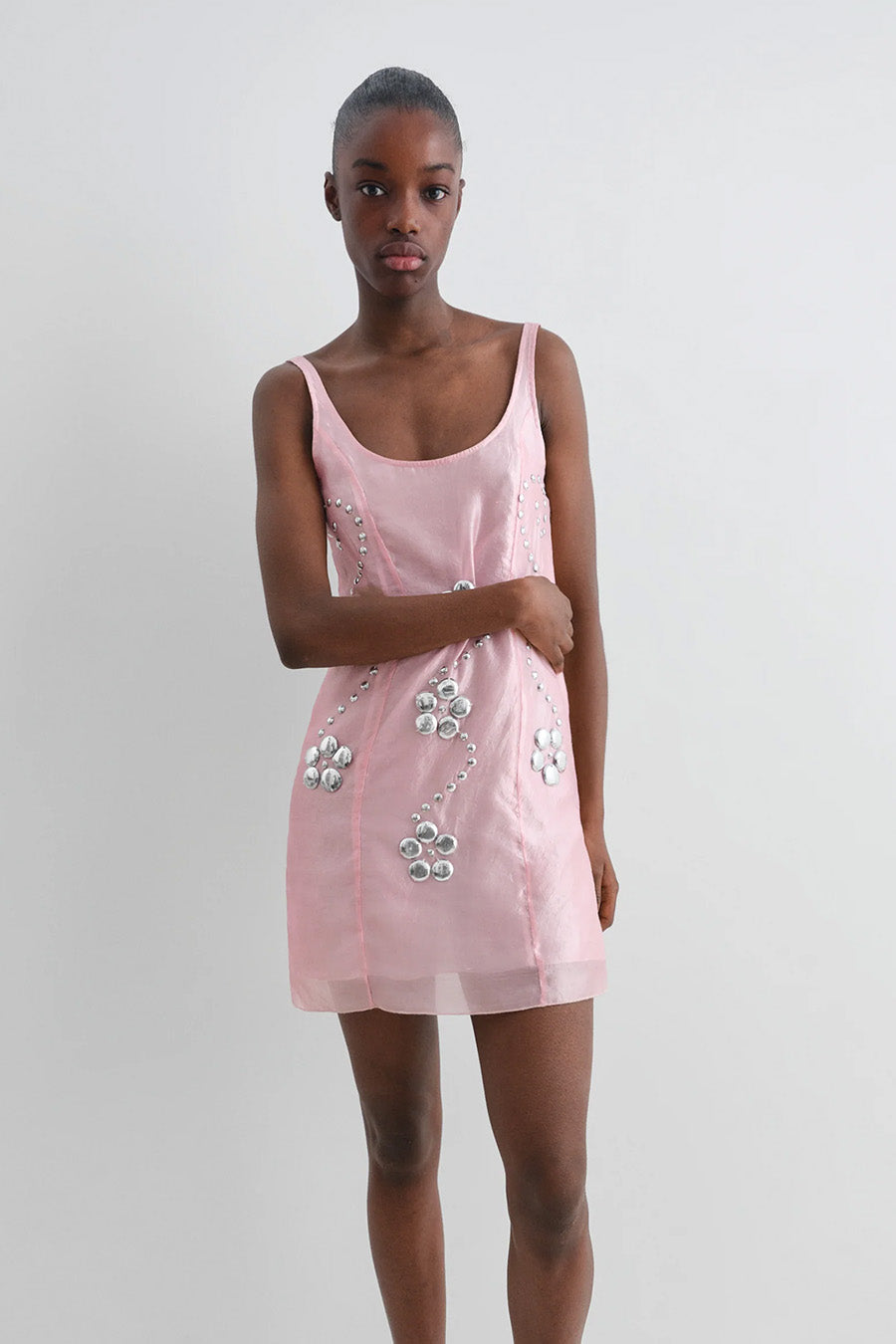 claude mini dress Claude Dress 8 / Silk White