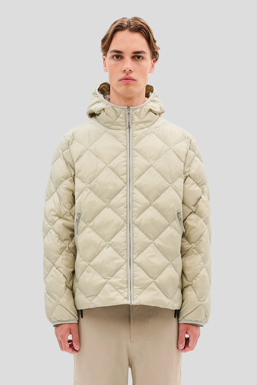 HIKING PATROL - VESTE À CAPUCHE EN DUVET BEIGE - LE LABO STORE