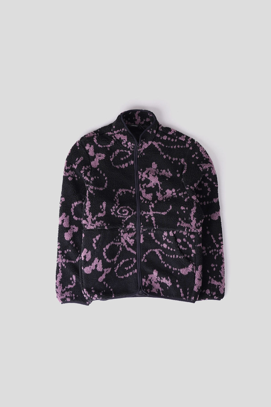 HIKING PATROL - PRUPLE AND BLACK PRINT FLEECE JACKET - LE LABO STORE