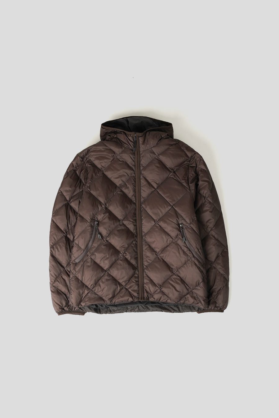 HIKING PATROL - DARK BROWN LIGHT DOWN HOODED JACKET - LE LABO STORE