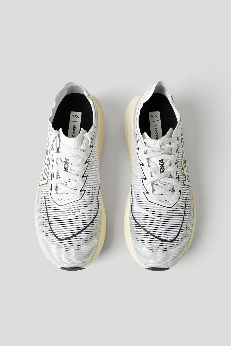 HOKA ONE ONE - WHITE AND COSMIC GREY MACH X 2 SNEAKERS - LE LABO STORE